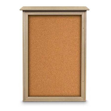 United Visual Products Indoor Enclosed Combo Board, 72"x36", White Frame/Grey & Ultramarine UVCB7236W-GREY-ULTMAR